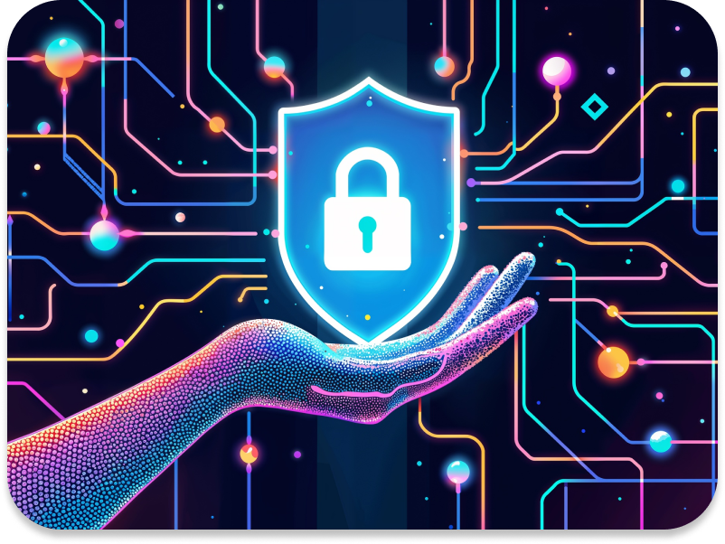 Visual on the left side of cybersecurity page